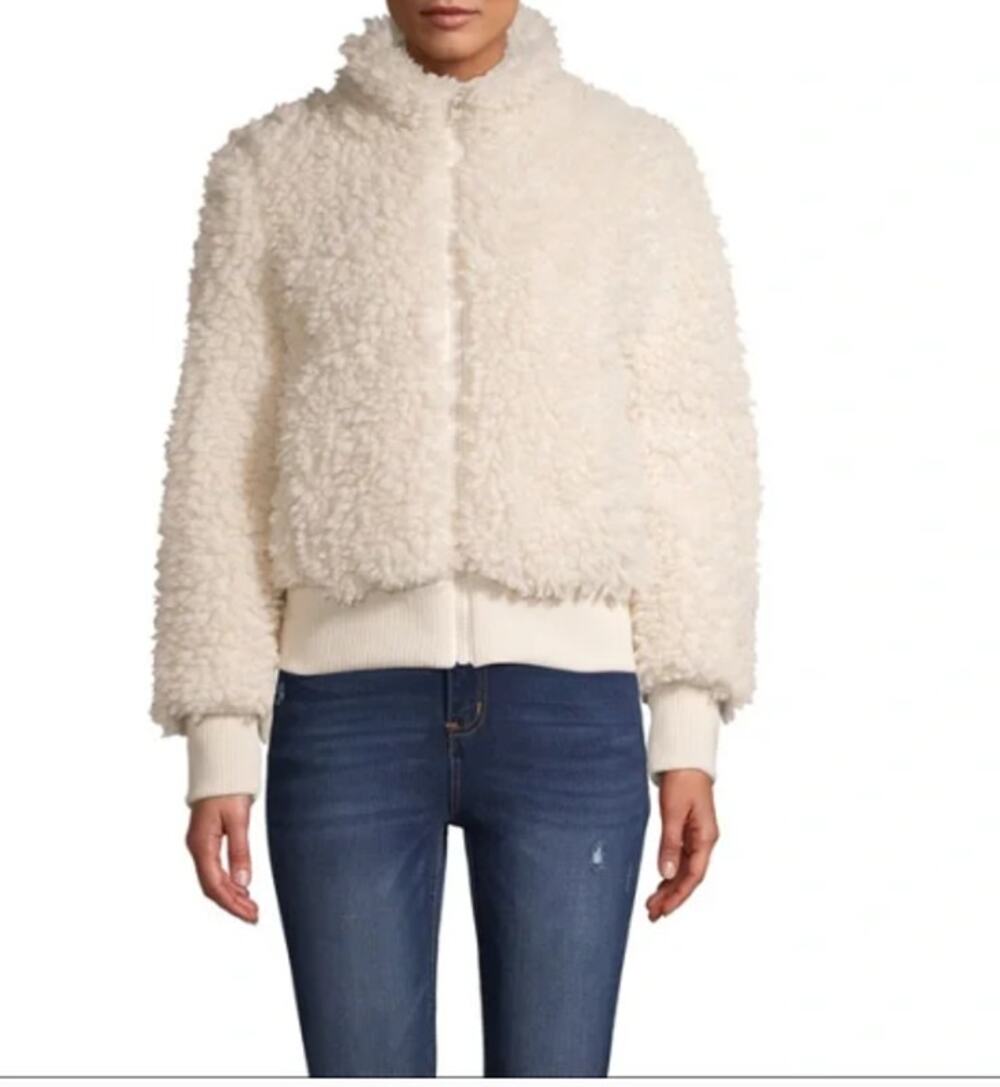 Kendall + Kylie Off White Soft Cropped Jacket
